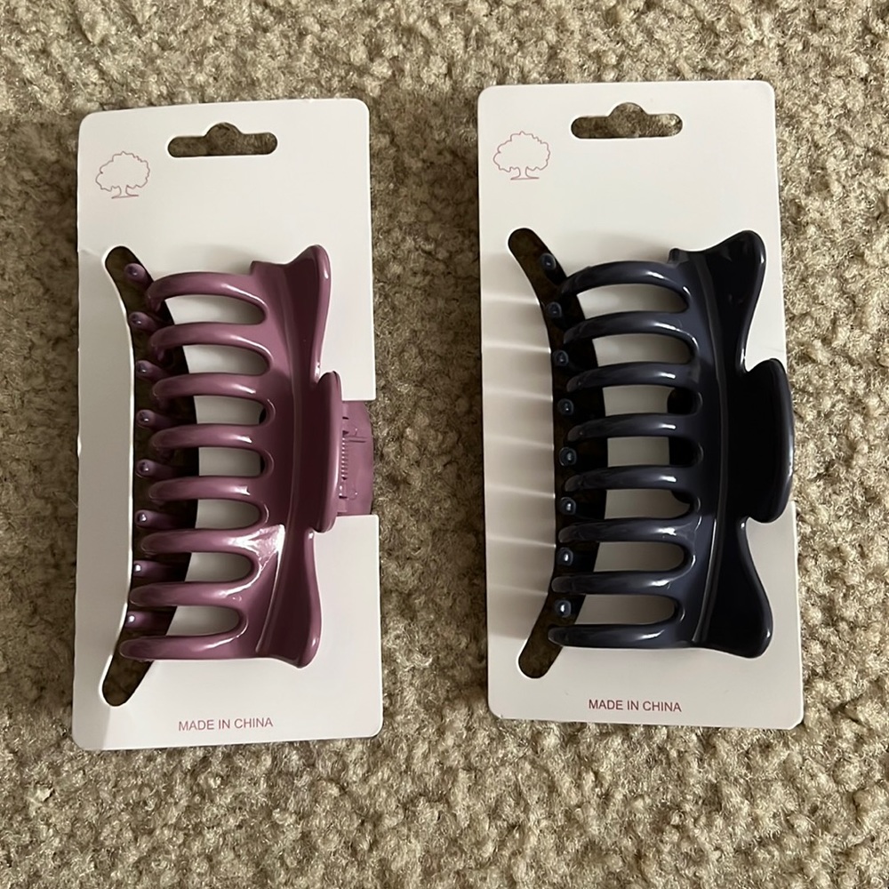 Claw hair pins 2 pieces set